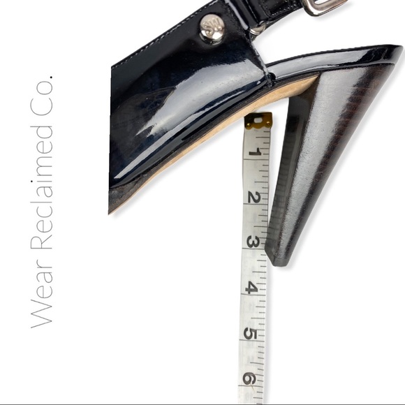 STUART WEITZMAN Black Patent Slingback Heels - Picture 8 of 10